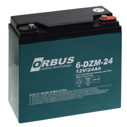 12 Volt 24 Amper Akü Elektrikli Bisiklet Aküsü (Orbus)